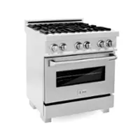 ZLINE - 30" Legacy Dual Fuel Range w/ 4 Burners & Oven in DuraSnow® Stainless Steel (RAS-SN-30) - DuraSnow Stainless Steel - Front_Zoom