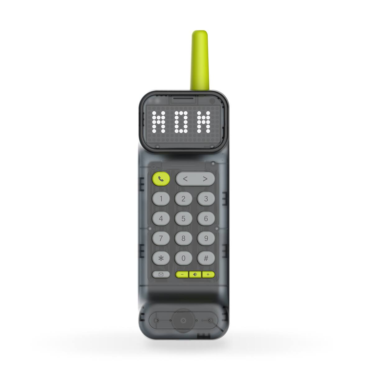 Front. Waffle - Home Kid's Phone - Black.