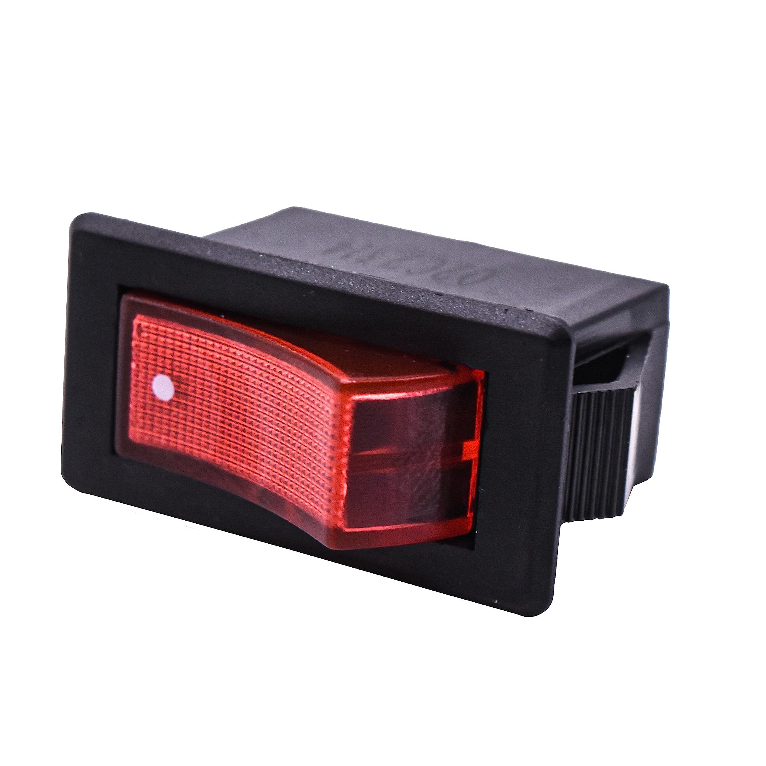 Alt View 1. HQRP - On-Off Rocker Switch 2-Prong 16 A 125 V UL Listed Replacement for KEDU HY35B - red.