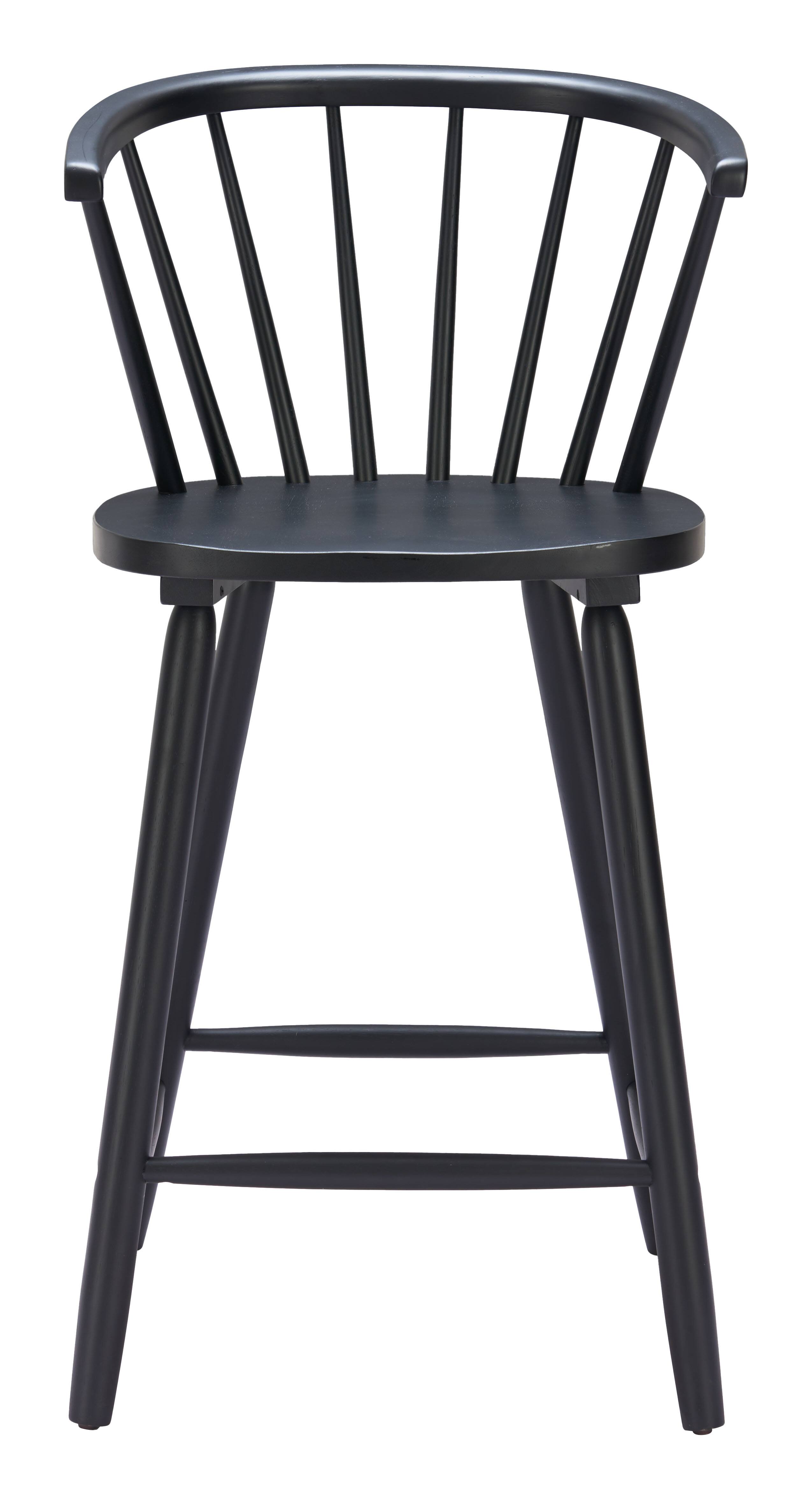 Alt View 1. Hivvago - Stenger Counter Stool (Set of 2) Black - Black.