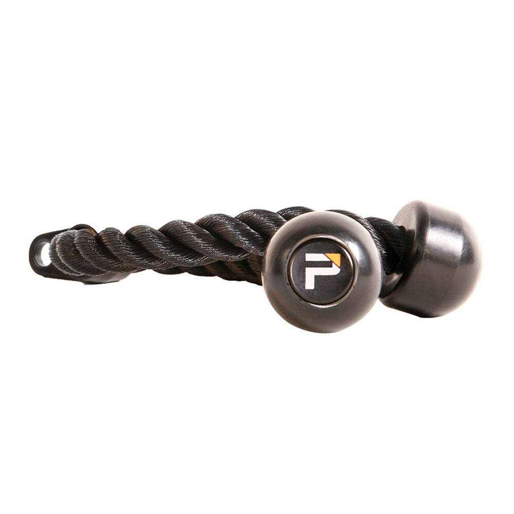 Alt View 1. Power Systems - 28" Double Tricep Rope Attachment with Stoppers for Cable Machine Systems - Black.