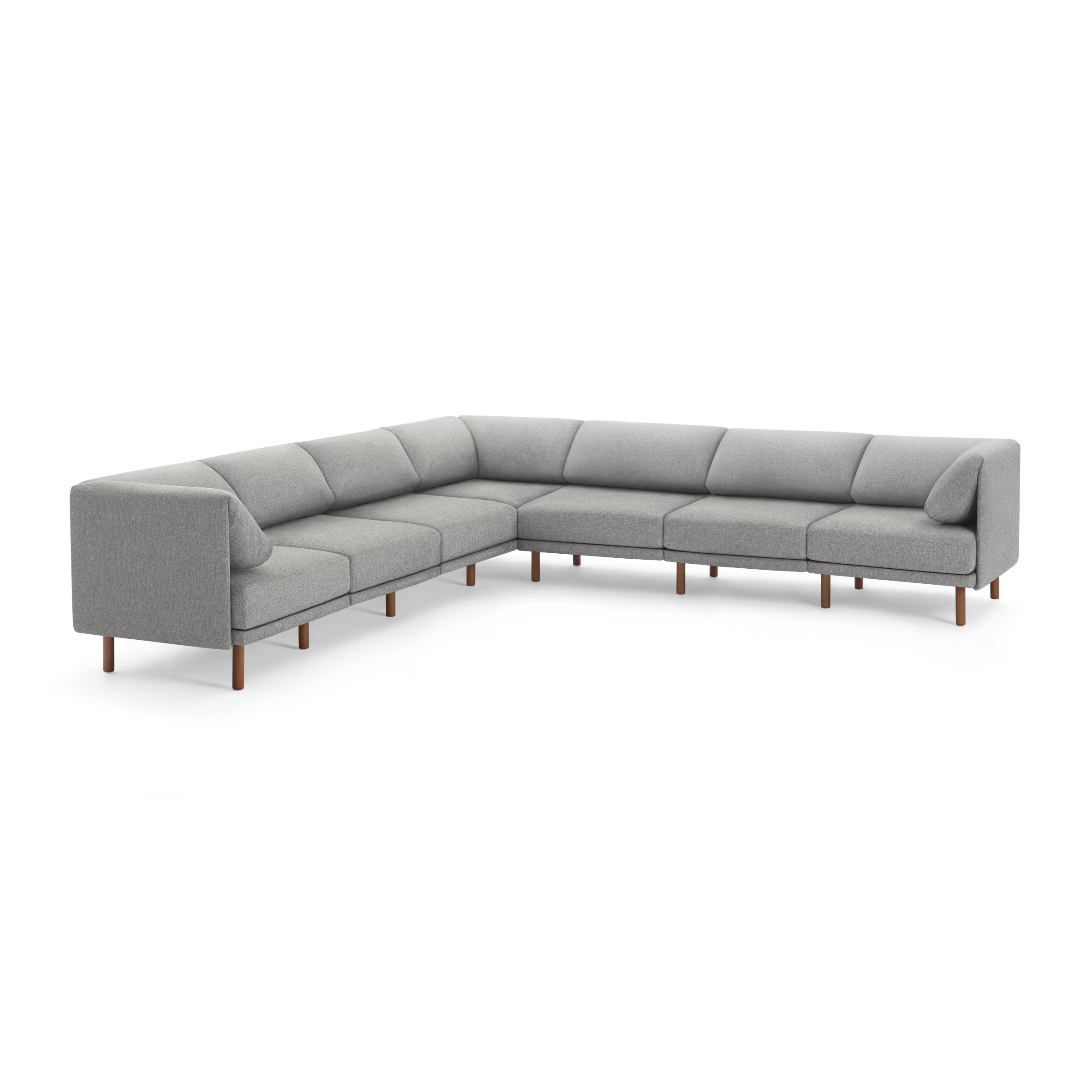 Burrow - Contemporary Range 7-Seat Sectional - Stone Gray - Front_Zoom