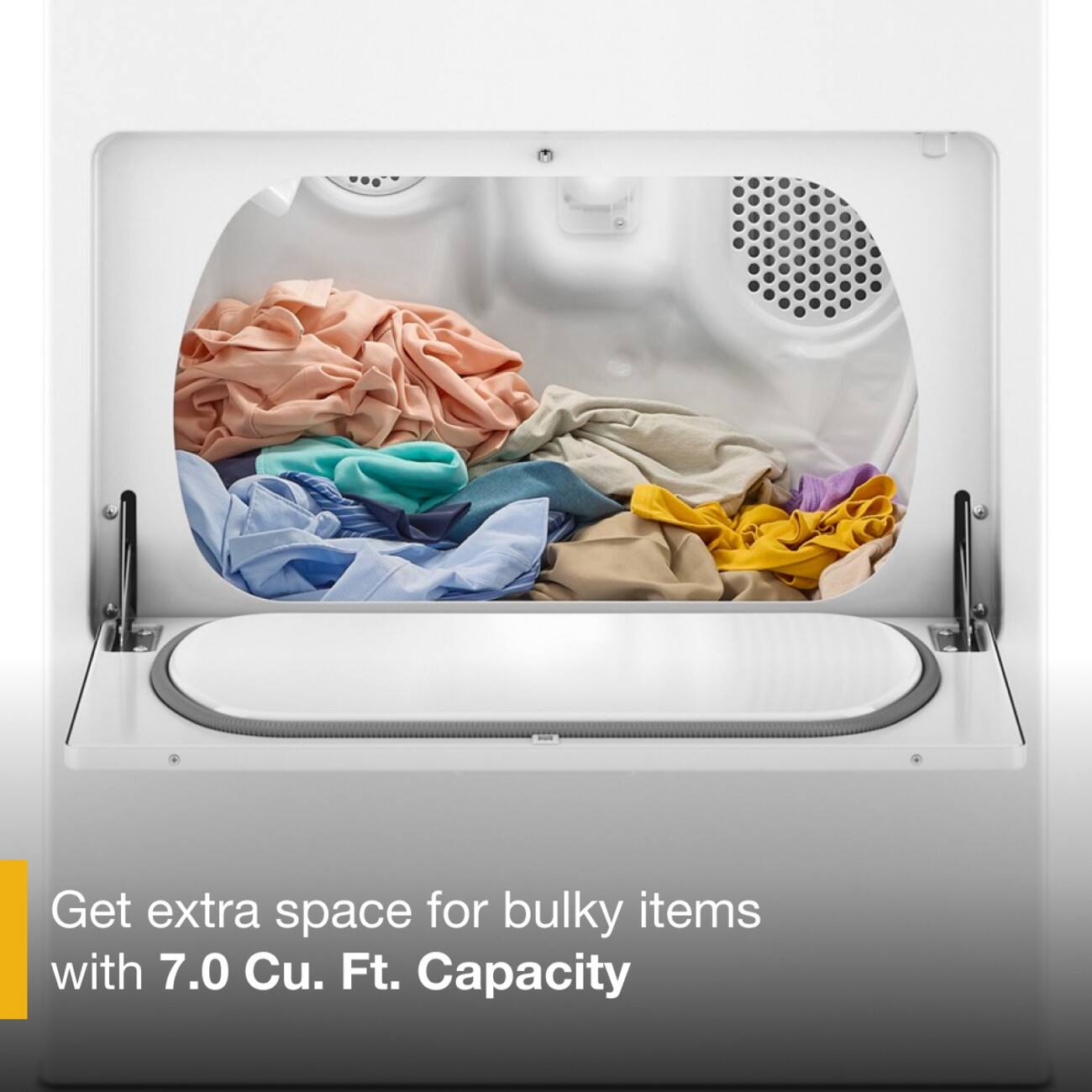 Get extra space for bulky items with 7.0 Cu. Ft. Capacity