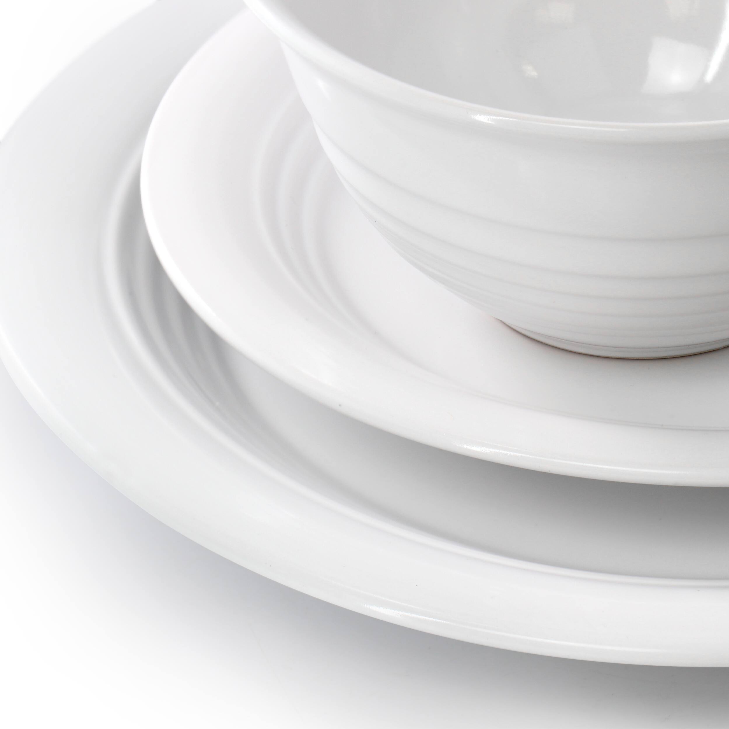 Alt View 5. Martha Stewart - Martha Stewart Everyday 16 Piece Round Stoneware Dinnerware Set in White - White.