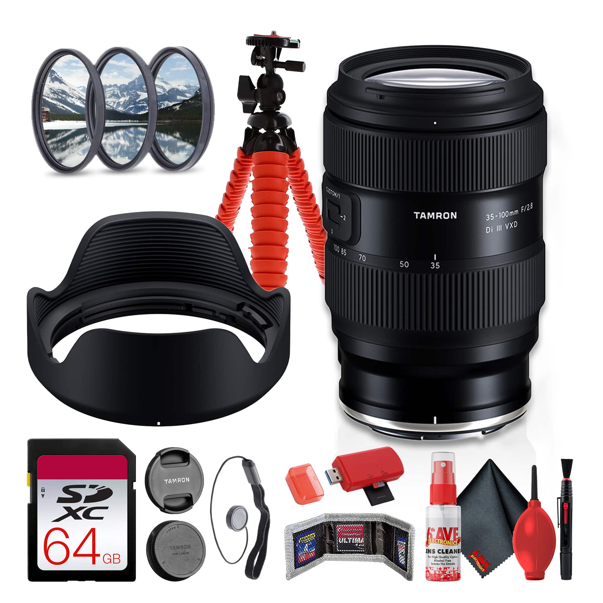 Tamron - 35-100mm f/2.8 Di III VXD Lens for Nikon Z Bundle - Black