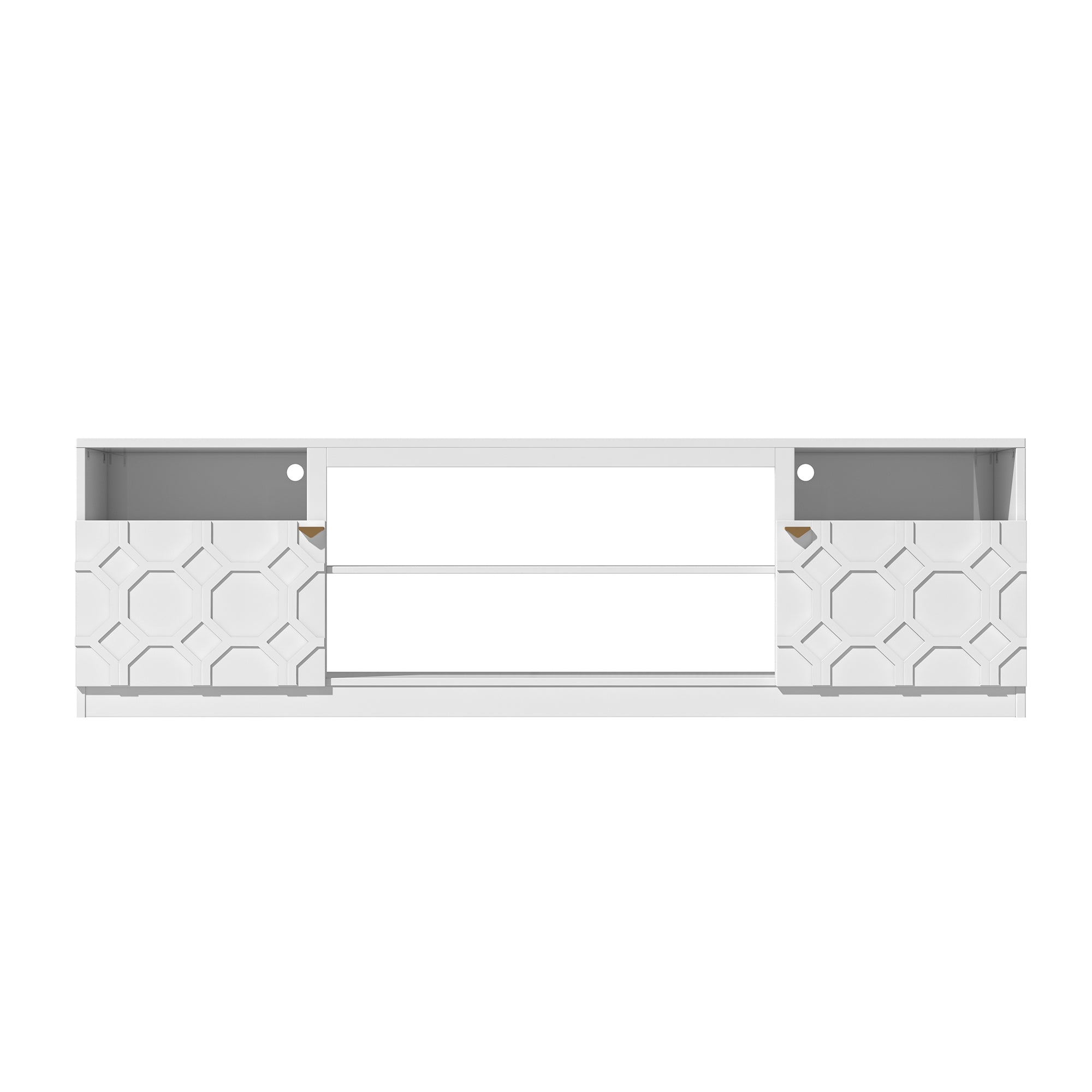 Front. Boyel Living - White TV Stand Fits TVs up to 70 to 80 in. - White.