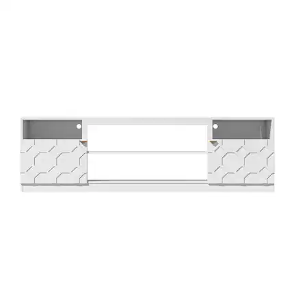Front. Boyel Living - White TV Stand Fits TVs up to 70 to 80 in. - White.