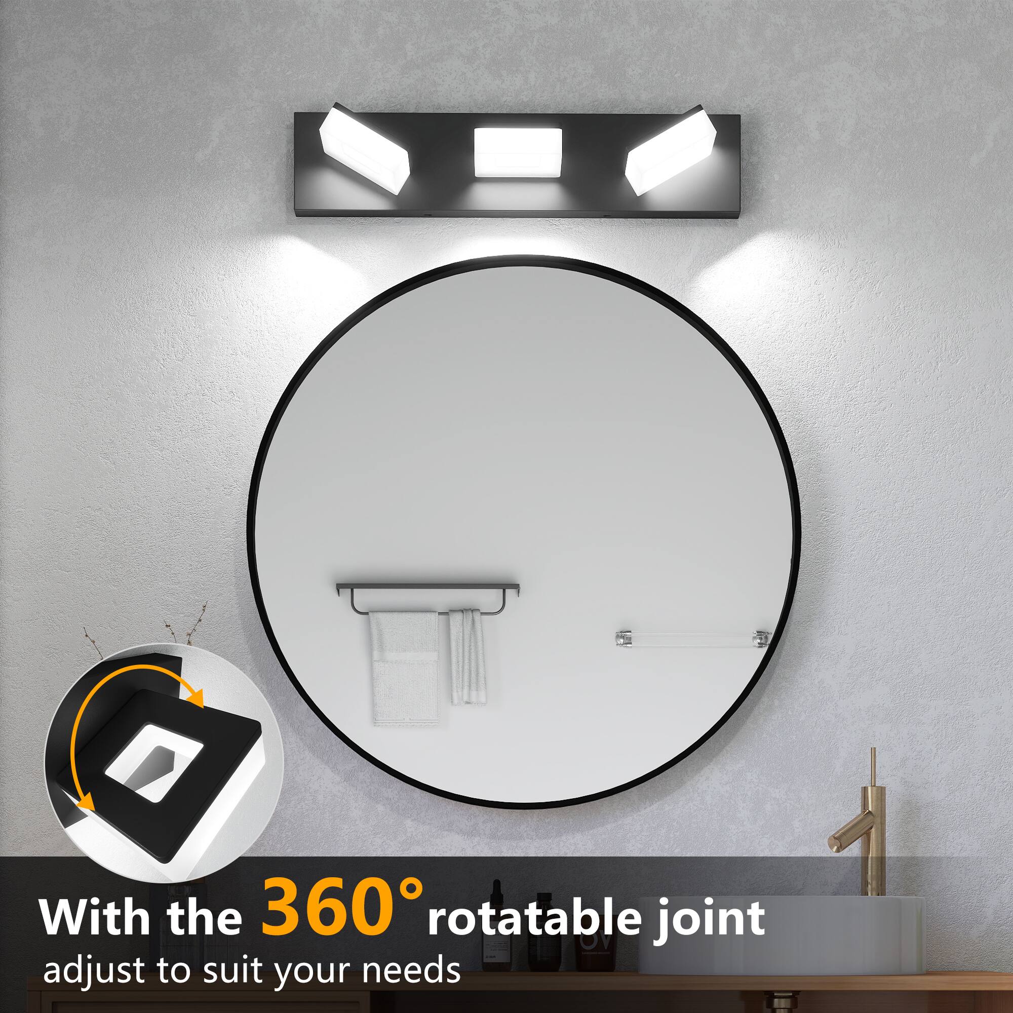 With the 360° rotatable joint adjust to suit your needs
