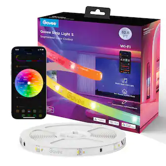 Govee - RGBIC Wi-Fi + Bluetooth LED Strip Lights With Protective Coating with Matter - Multi