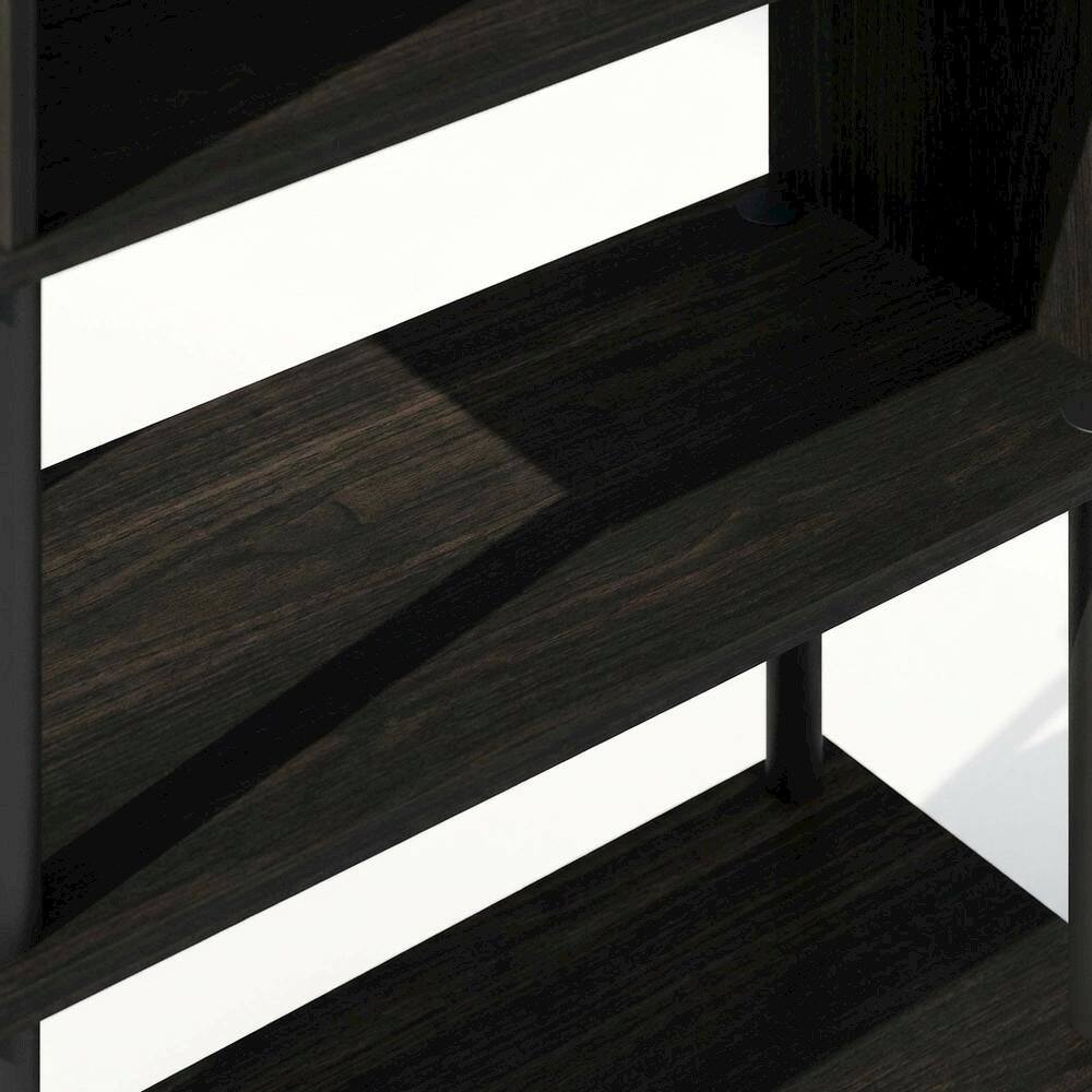 Alt View 1. FurniFact - Wooden bookcase with simple design and sturdy construction - Espresso.
