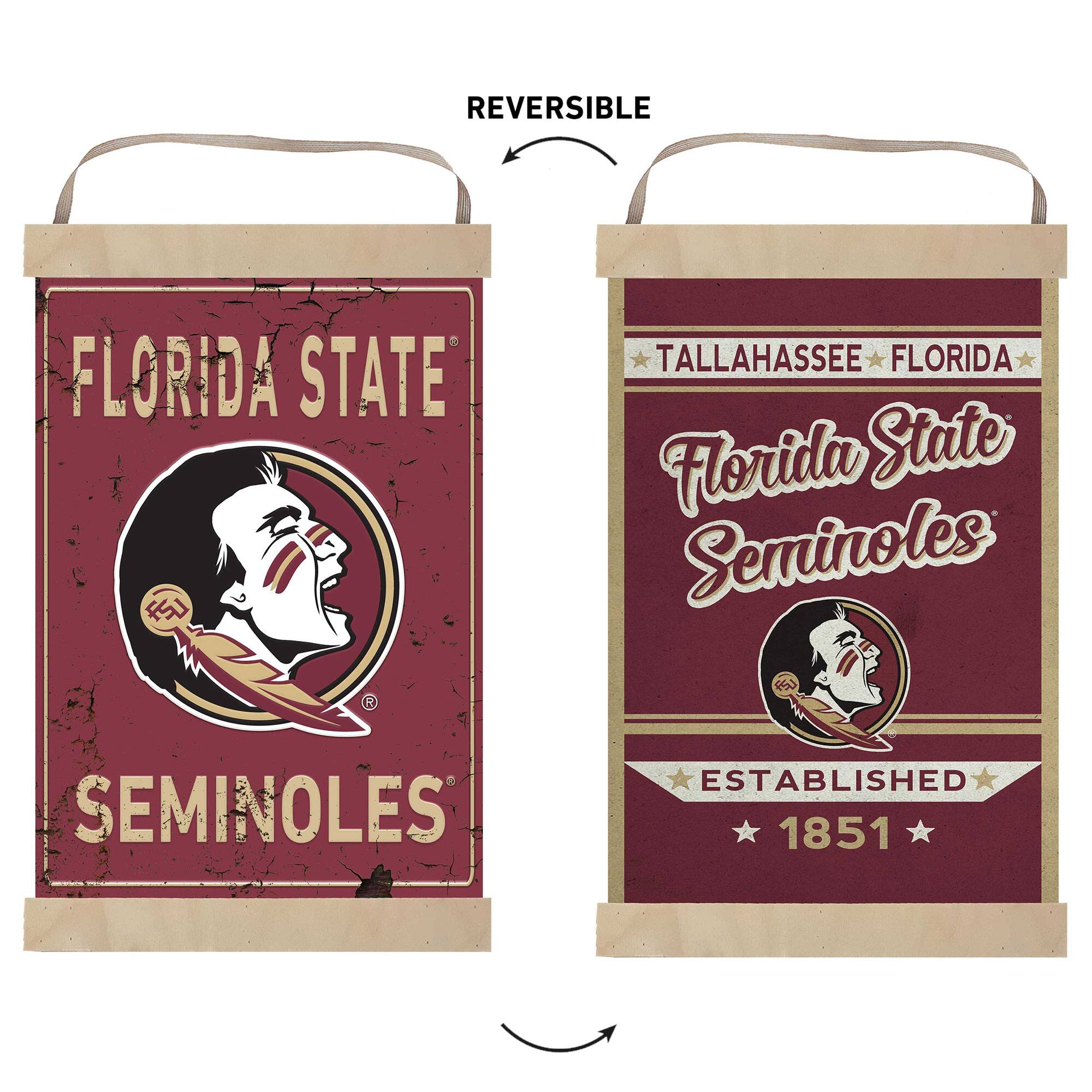 REVERSIBLE

FLORIDA STATE
SEMINOLES

TALLAHASSEE, FLORIDA
Florida State Seminoles
ESTABLISHED 1851