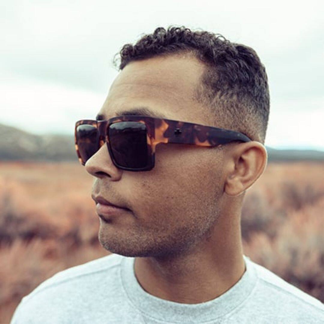 Back. Spy Optic - Spy Optic Cyrus Sunglasses, Soft Matte Camo Tort/Happy Gray/Green, 1.5 mm - Matte Black.