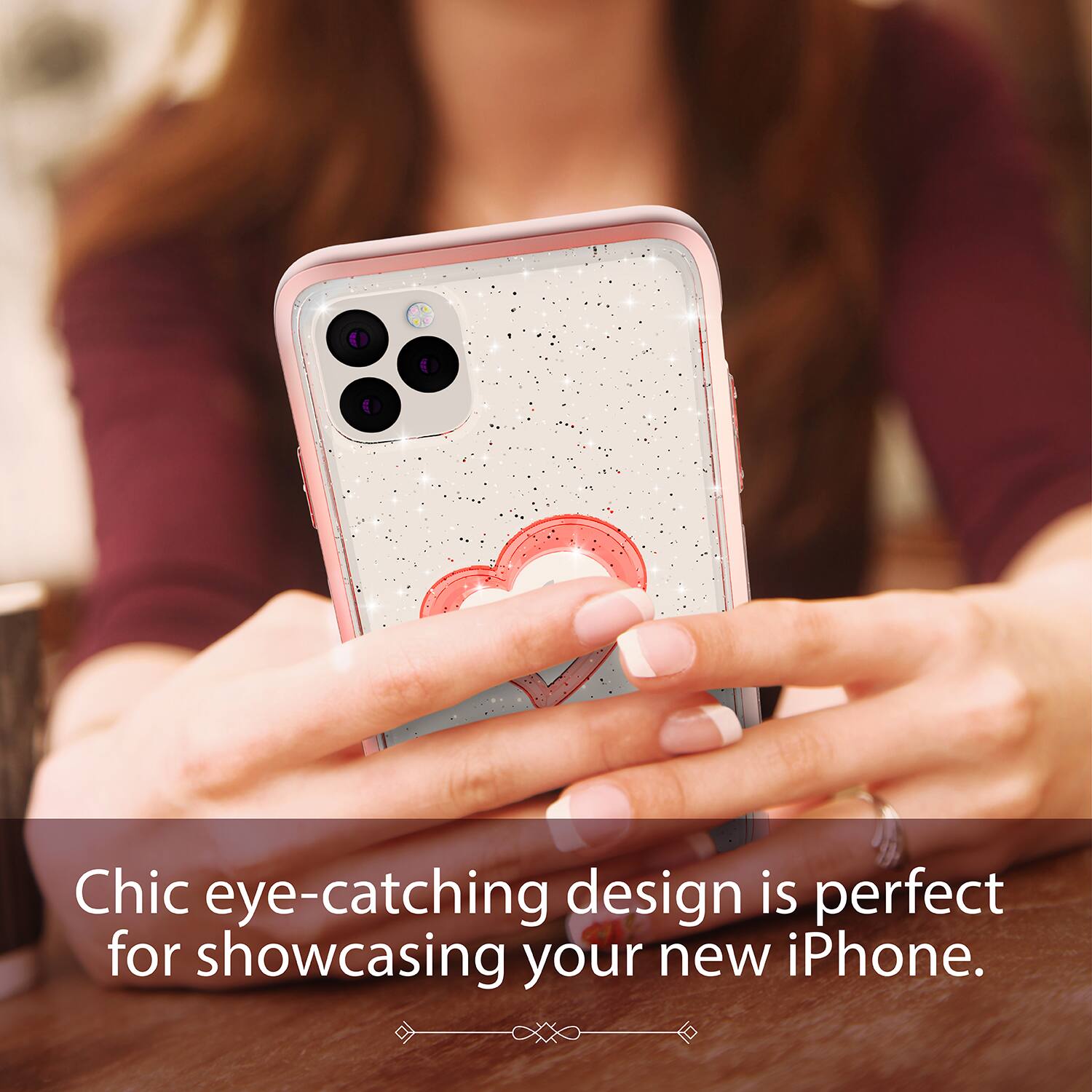 Chic eye-catching design is perfect for showcasing your new iPhone.