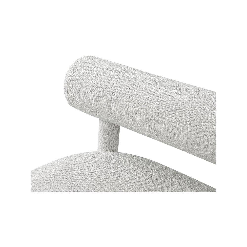Alt View 2. Meridian Furniture - Parlor Cream Boucle Fabric Bench - Cream Boucle Fabric.