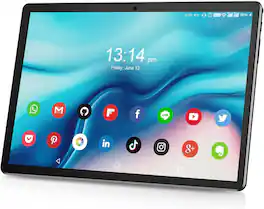 MEIZE - Tablet 10.1 Inch, Android 16 Tablet with 12GB RAM 64GB ROM, Octa-Core Processor, 2.4G/5G WiFi Tablets, IPS Touchscreen - Gray