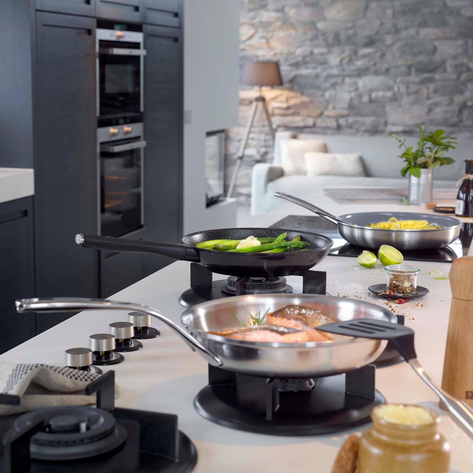 Alt View 1. Demeyere - Demeyere Atlantis Proline 7 7.9-inch Stainless Steel Fry Pan - Stainless Steel.