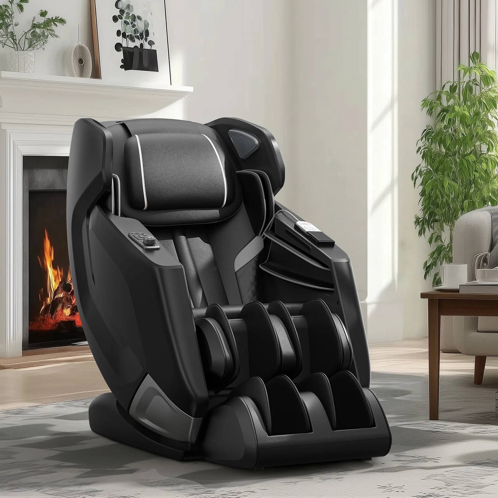 Alt View 5. Koligey - 4D Massage Chair, Full Body Zero Gravity Recliner with SL Track, APP Control, Bluetooth,and Electric Calfrest Extension - Black.