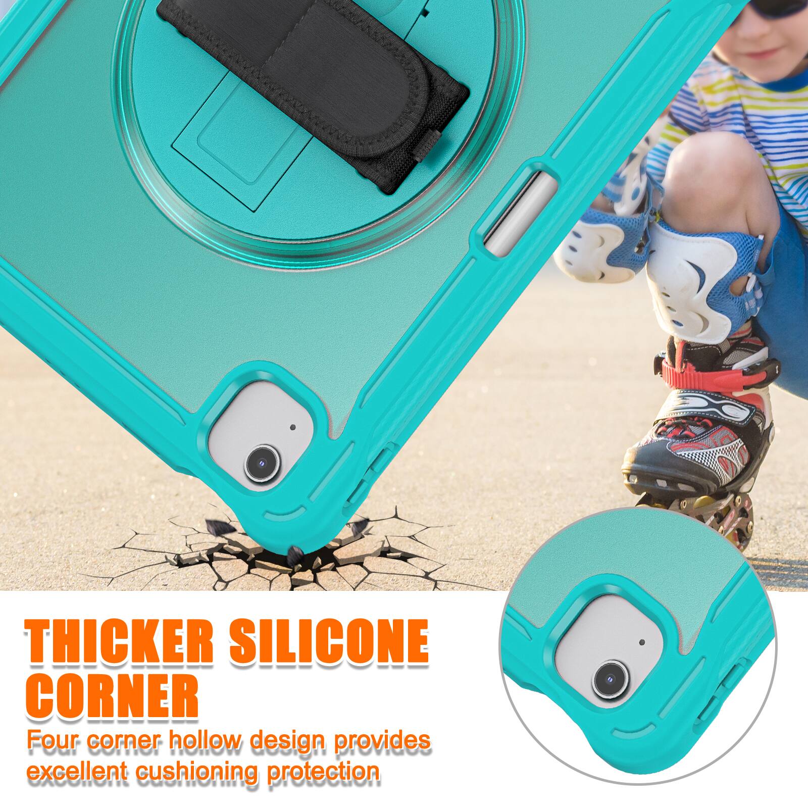 THICKER SILICONE CORNER

Four corner hollow design provides excellent cushioning protection