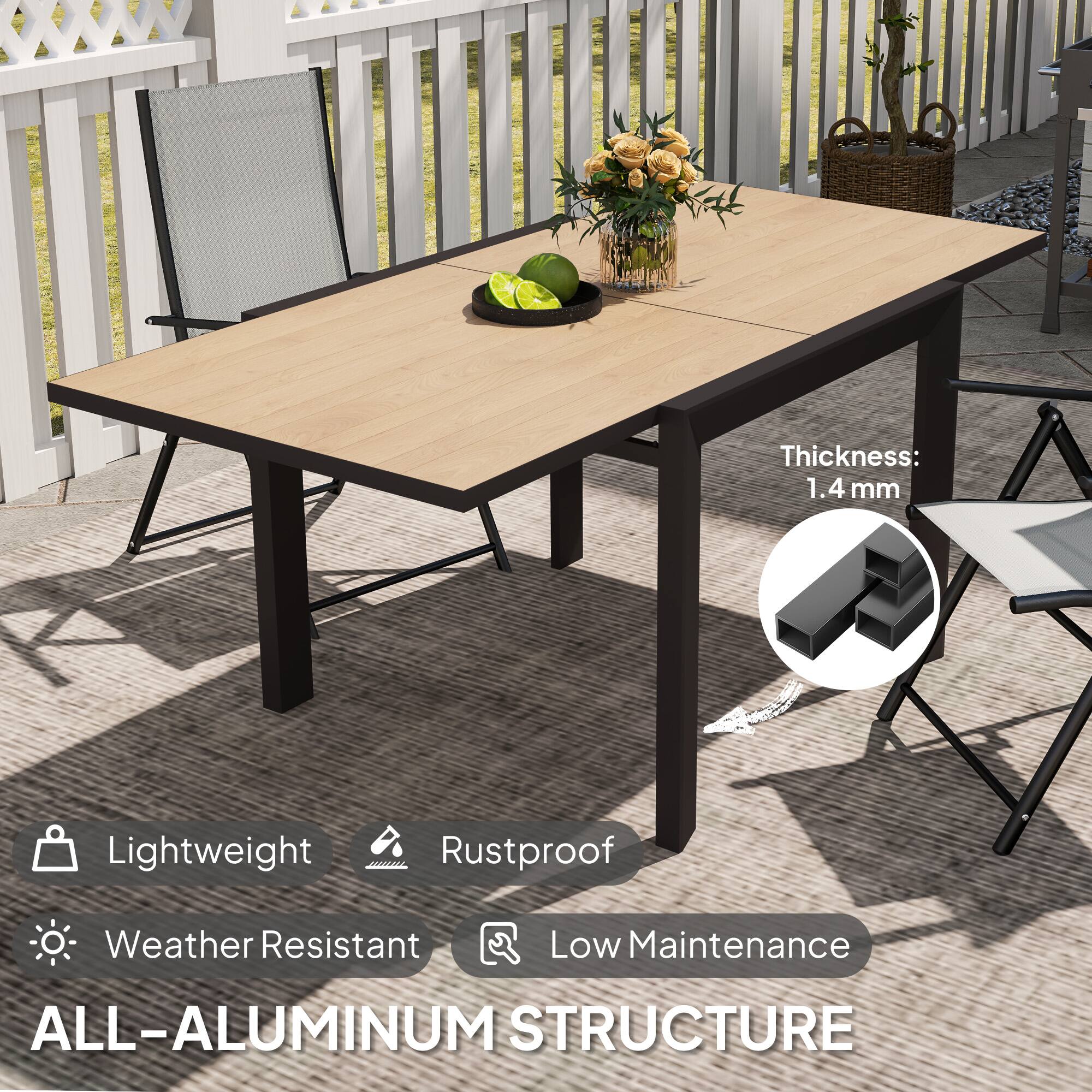 ALL-ALUMINUM STRUCTURE, Lightweight, Rustproof, Weather Resistant, Low Maintenance, Thickness: 1.4 mm