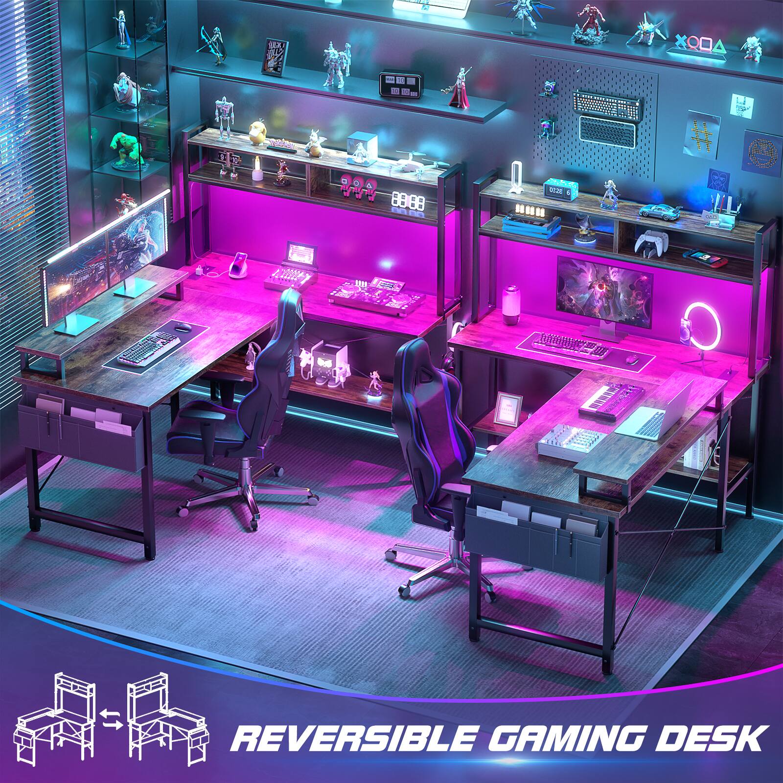 XOA E - 8888 nn R 02 5 001218  
REVERSIBLE GAMING DESK