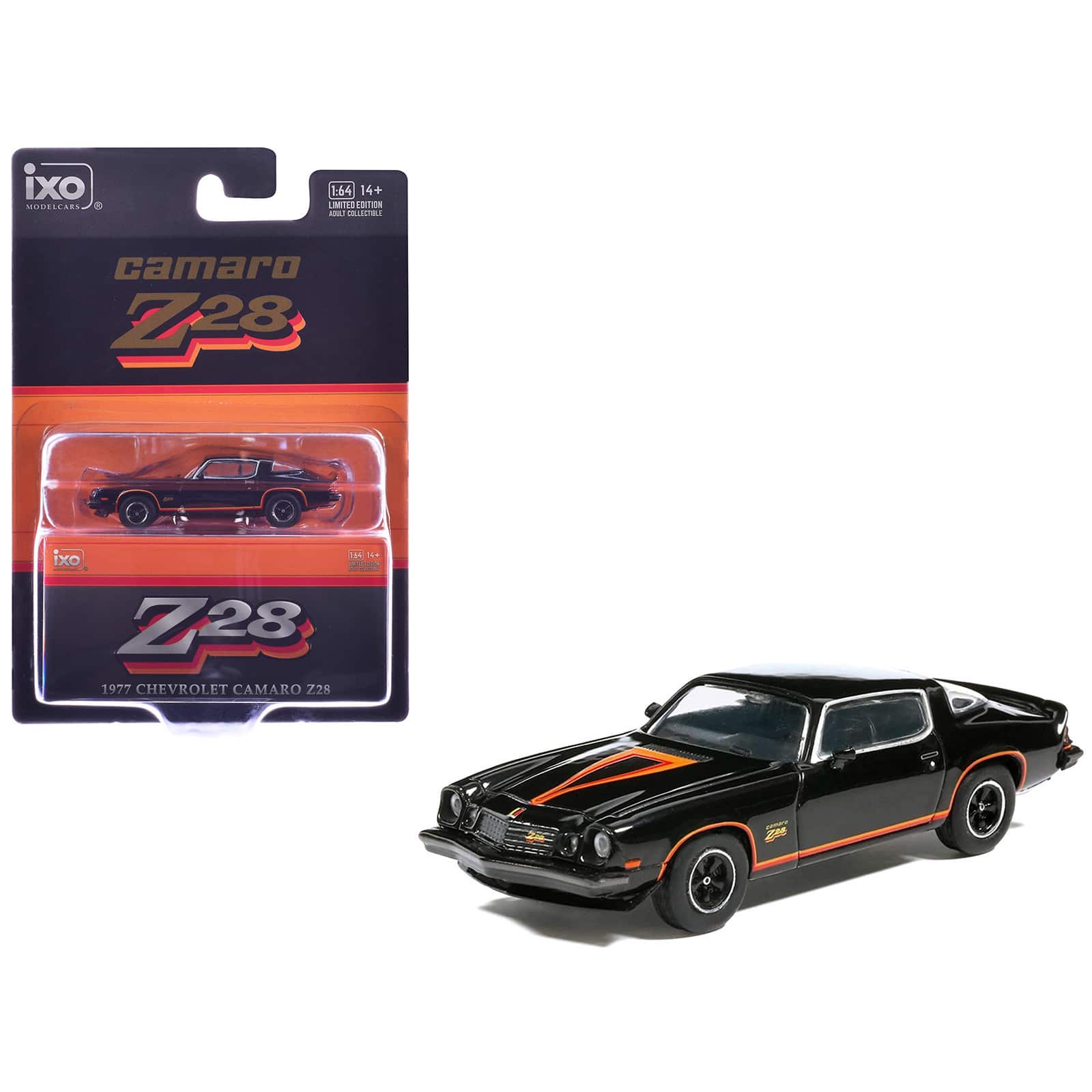 1977 Chevrolet Camaro Z28 Black with Stripes 1/64 Diecast Model Car by IXO Models price history on PriceWatchPro