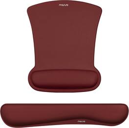 mosiso - Mouse Pad Wrist Support Ergonomic Memory Foam Mousepad for Easy Typing Cushion & Pain Relief for Office & Home - Wine Red
