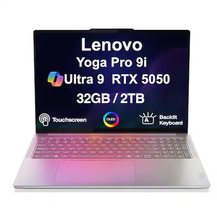 Lenovo Yoga Pro 9i Ultra 9 RTX 5050 32GB / 2TB Touchscreen OLED Backlit Keyboard