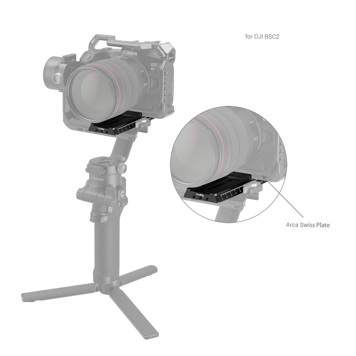 Canon EOS R5
for DJI RSC2
2018-502
Arca Swiss Plate