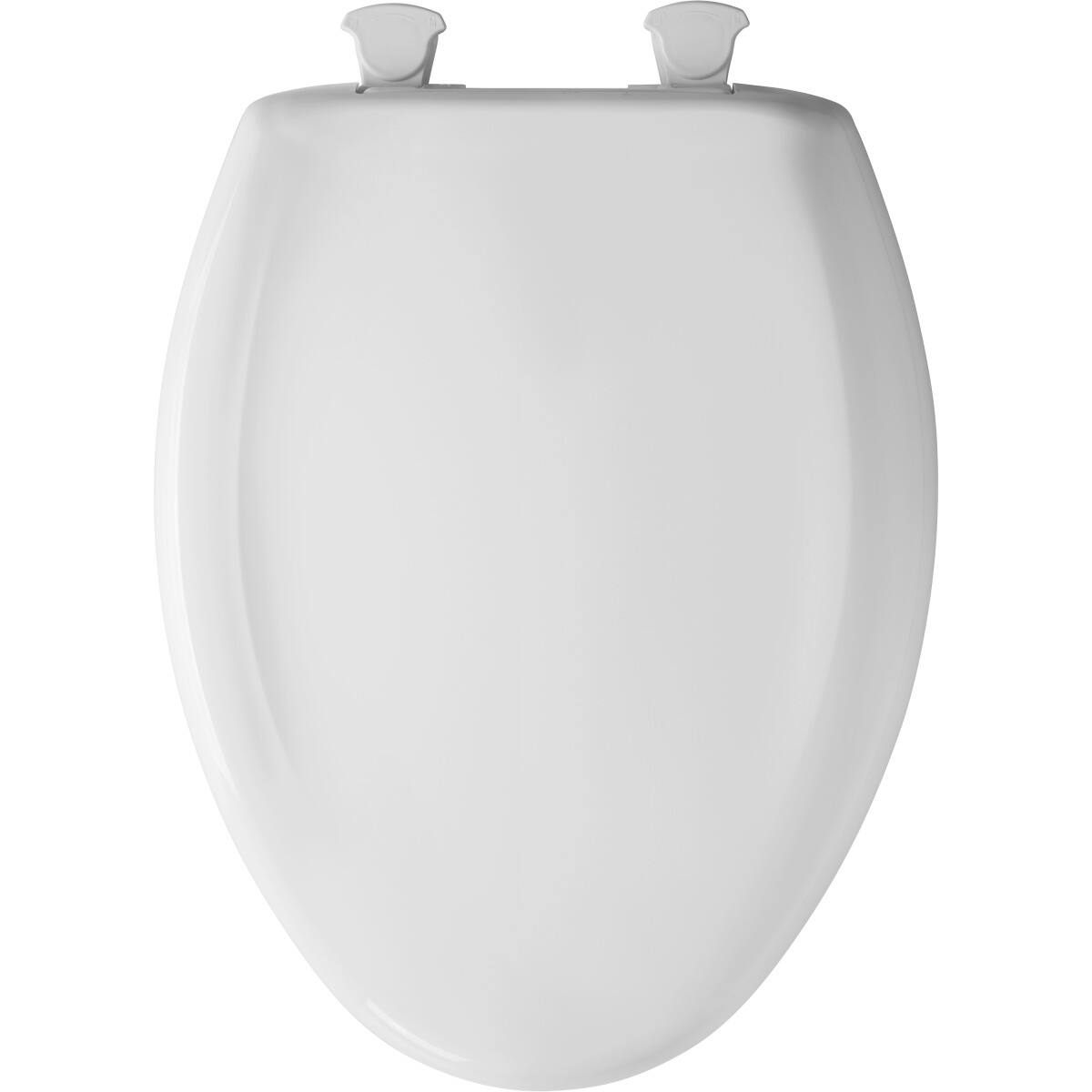 Angle. BEMIS - Bemis Elongated Plastic Toilet Seat in Euro White with STA-TITE Seat Fastening System, EasyClean and  WhisperClose Hinge - Euro White.