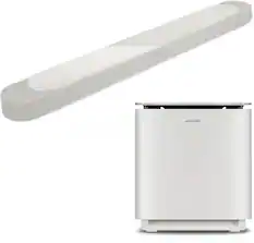 Front. Bose - Bose Lifestyle Ultra Soundbar Bundle with Ultra Subwoofer (Soundbar + Subwoofer White).