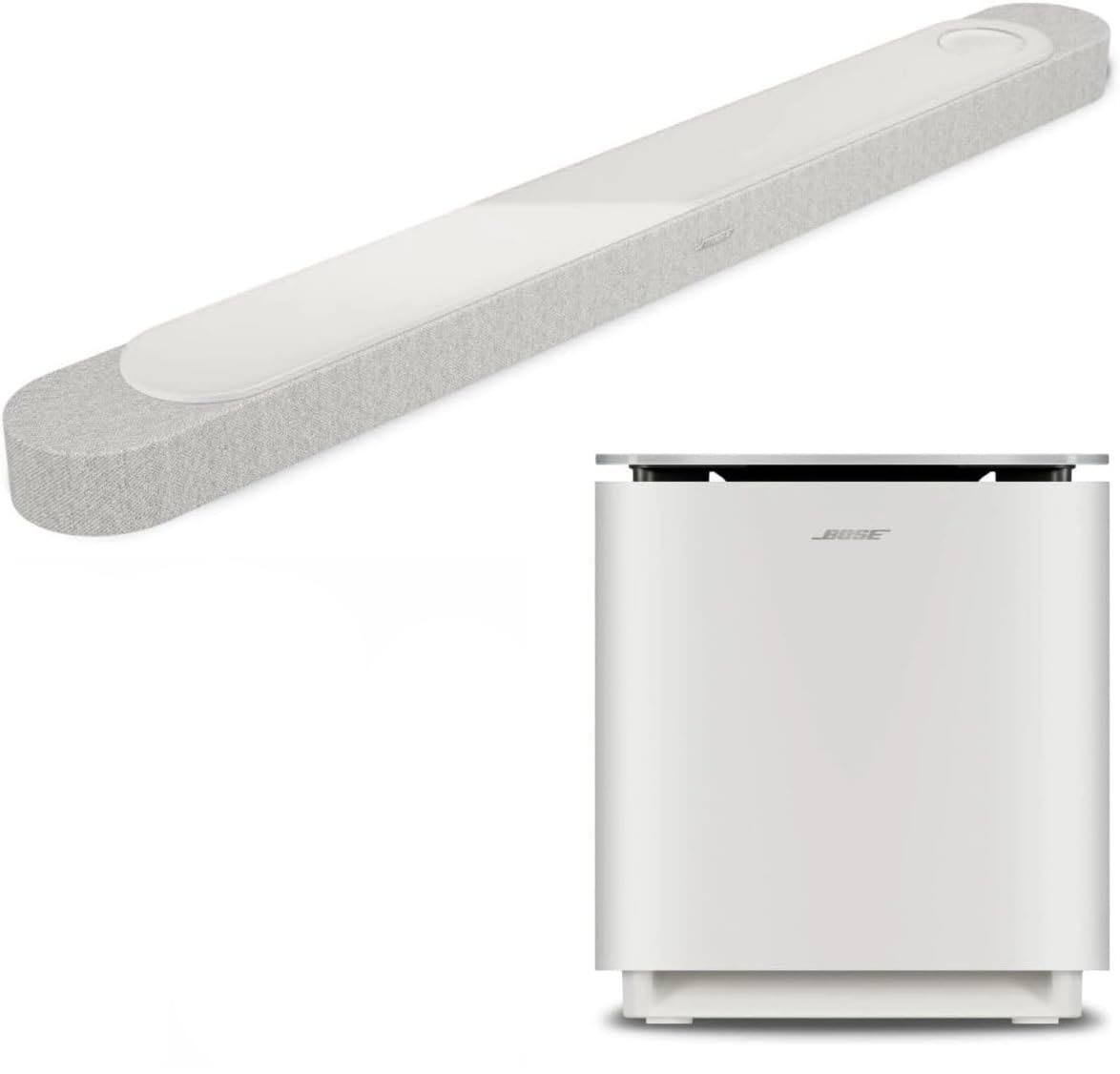 Front. Bose - Bose Lifestyle Ultra Soundbar Bundle with Ultra Subwoofer (Soundbar + Subwoofer White).