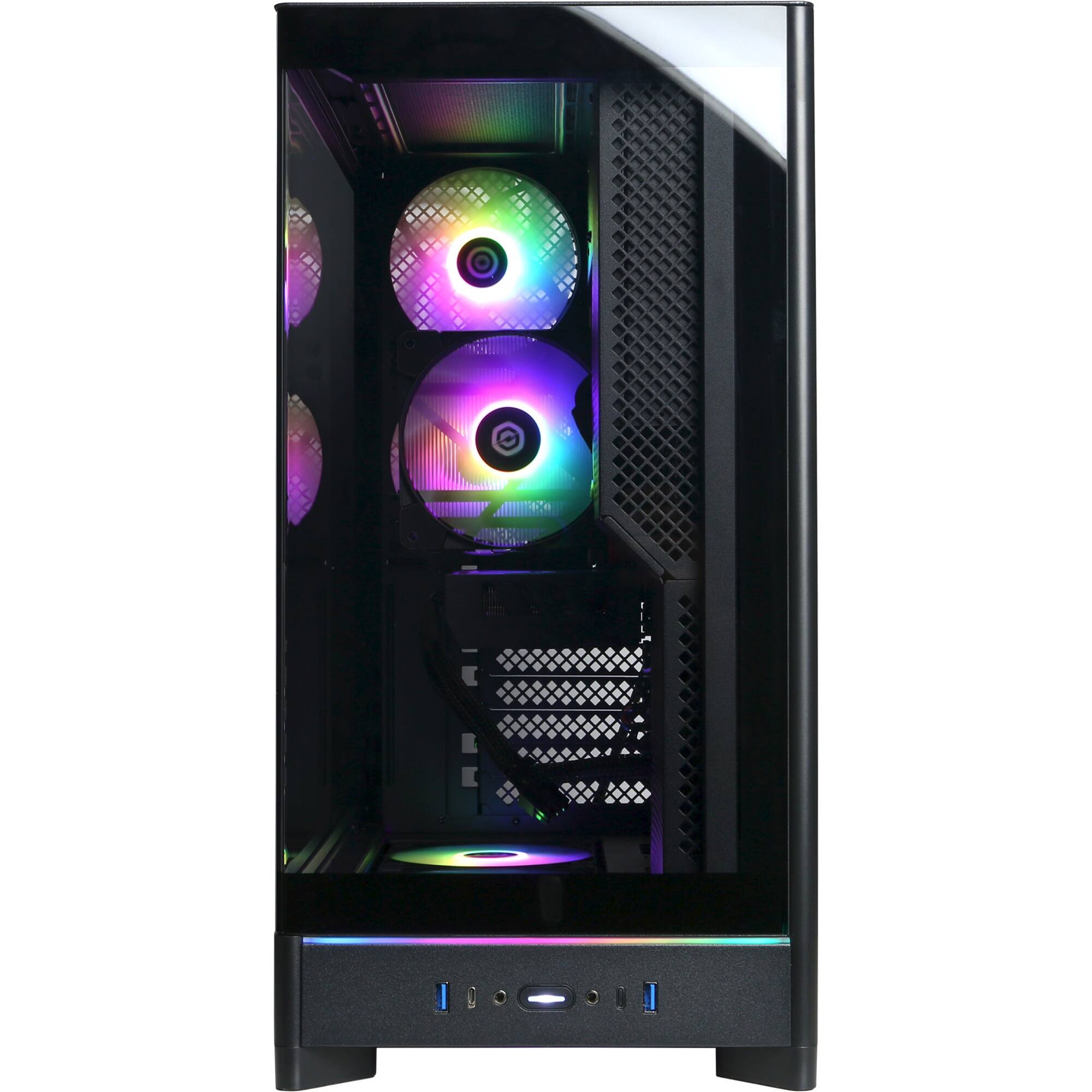 Angle. CyberPowerPC - Gaming Desktop - Intel Core Ultra 5 225F - Intel Arc B580 12GB - 16GB DDR5 - 2TB PCIe 4.0 SSD - Black.