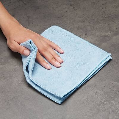 Alt View 2. Coastwide Professional - Coastwide Professional™ Microfiber Cloths, 16" x 16", Blue, 12/Pack (CW45466) - Blue.