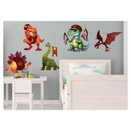 Fan Creations - Washington Commanders Dinosaurs Wall Decal Set - Multicolor