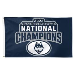 WinCraft - UConn Huskies 2023 NCAA Men's Basketball National Champions One-Sided Deluxe 3' x 5' Flag - Multicolor