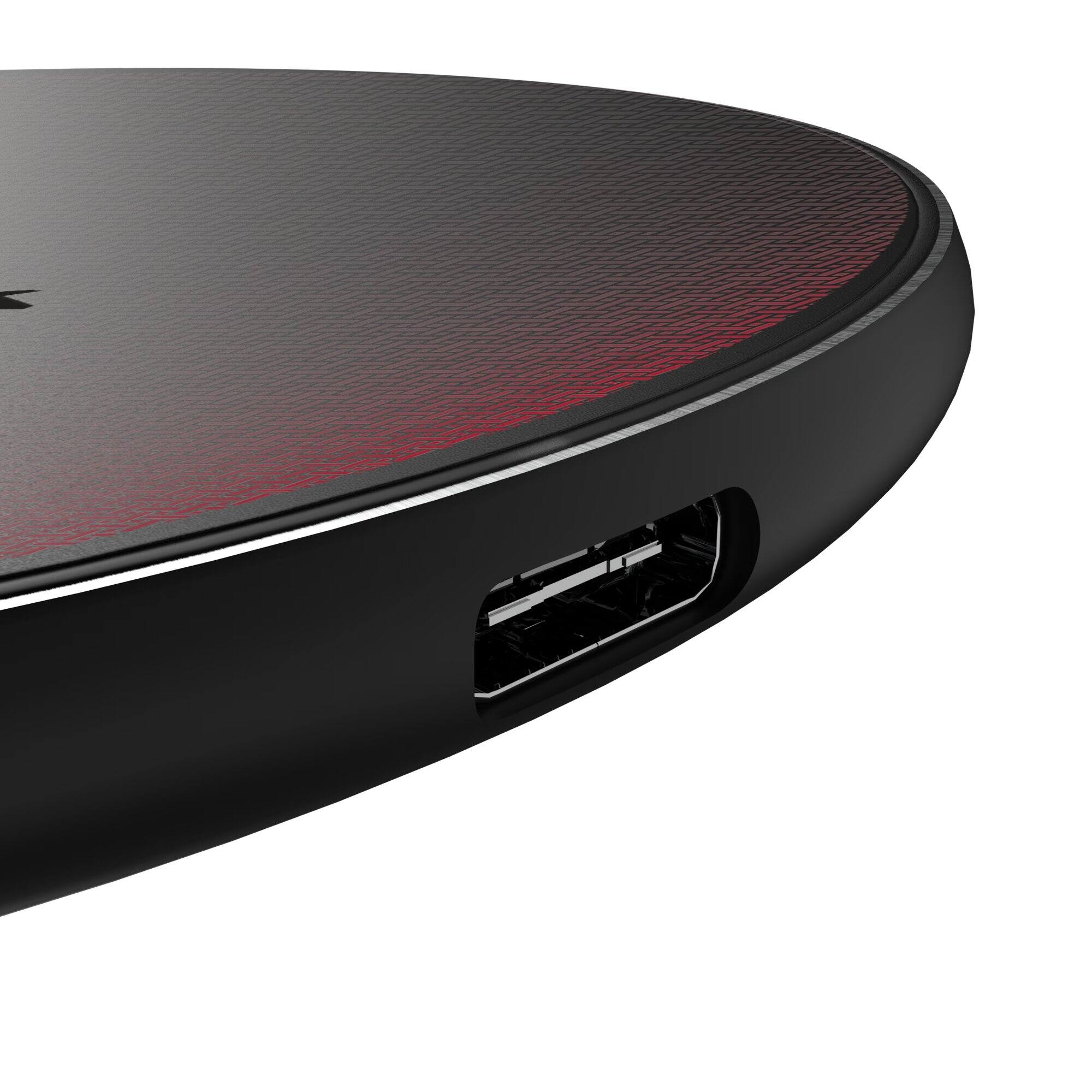 Alt View 2. Keyscaper - Utah Utes 15 Watt Wireless Induction Charger - Black.