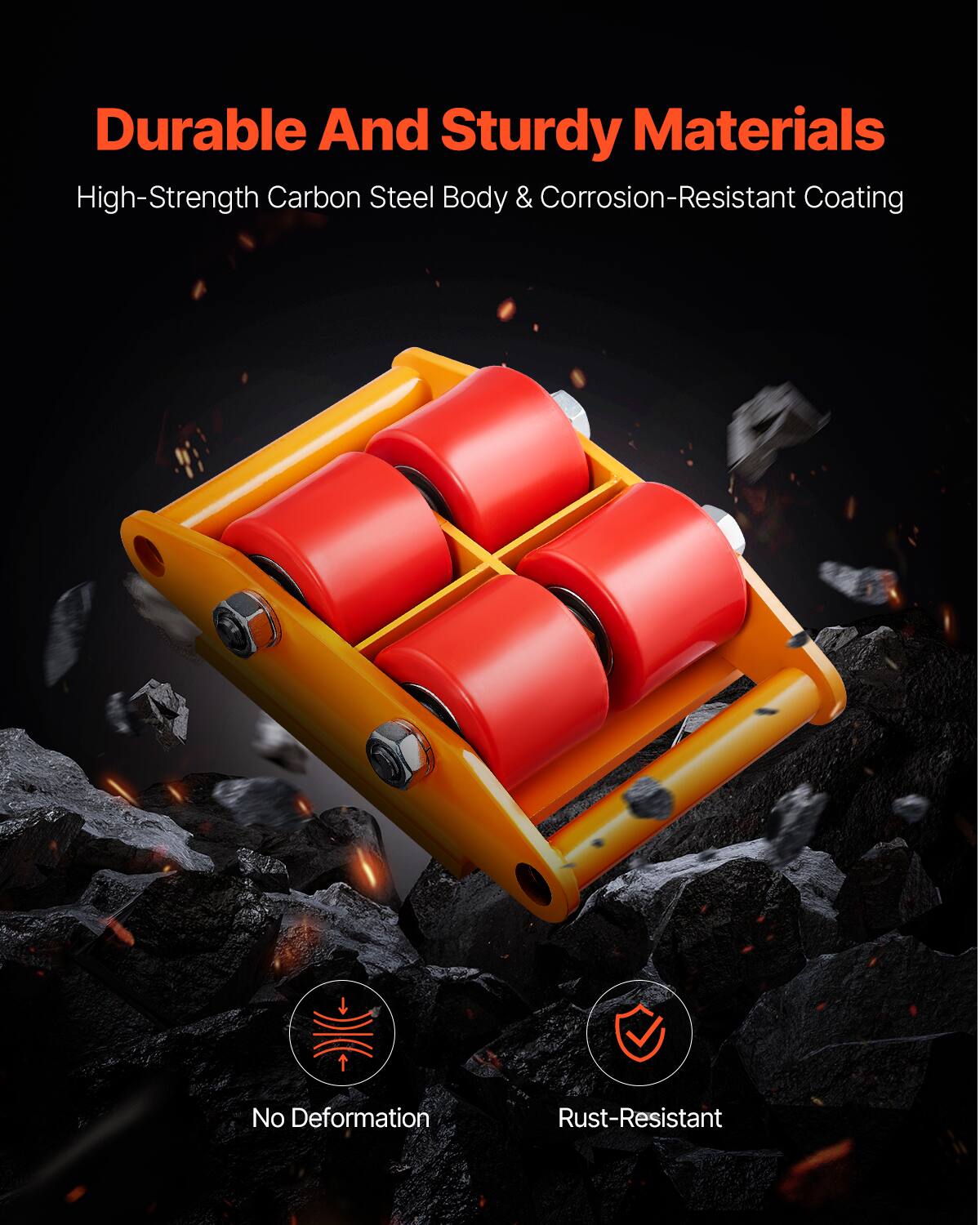 Durable And Sturdy Materials

High-Strength Carbon Steel Body & Corrosion-Resistant Coating

No Deformation

Rust-Resistant