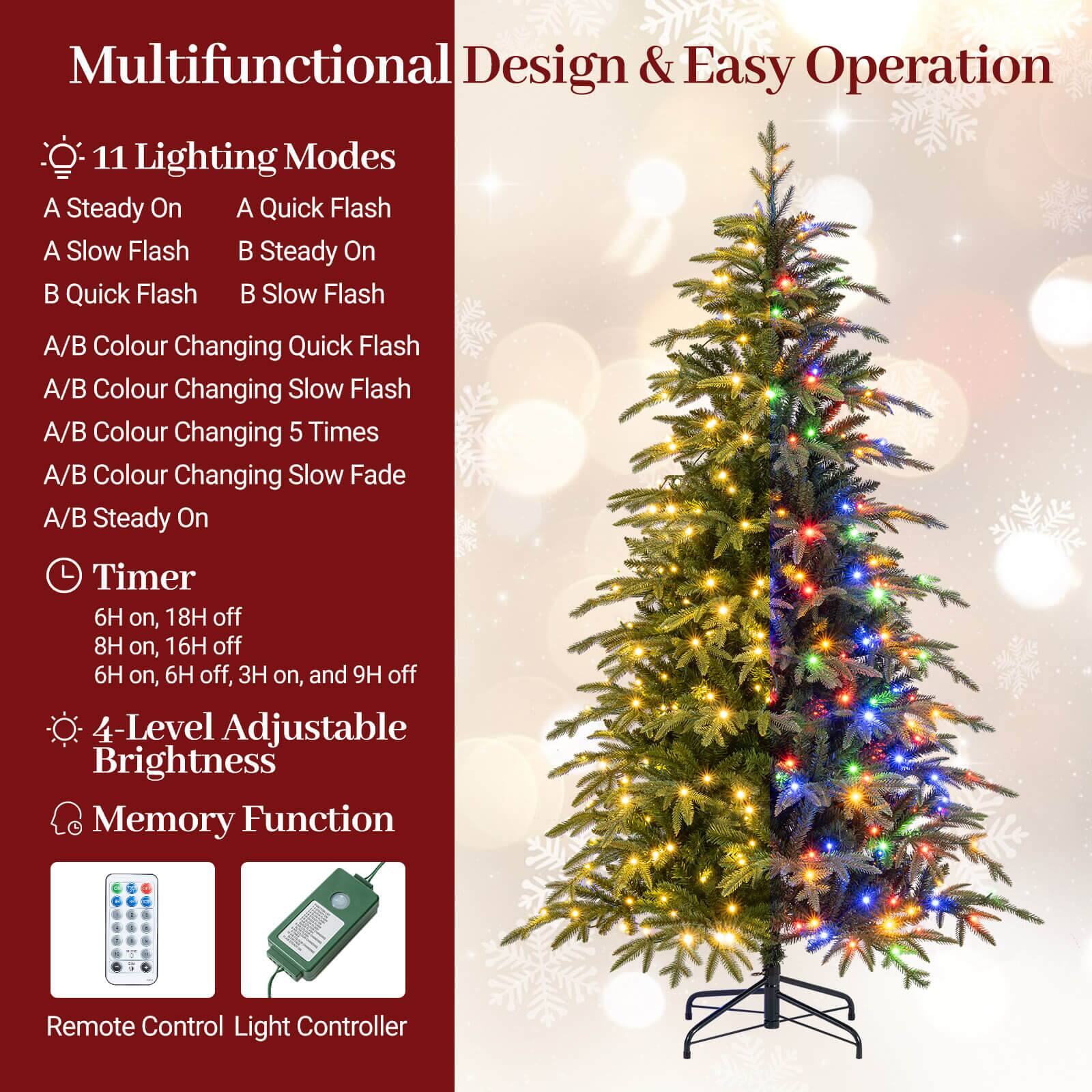 Multifunctional Design & Easy Operation

- 11 Lighting Modes
  - A Steady On
  - A Quick Flash
  - A Slow Flash
  - B Steady On
  - B Quick Flash
  - B Slow Flash
  - A/B Colour Changing Quick Flash
  - A/B Colour Changing Slow Flash
  - A/B Colour Changing 5 Times
  - A/B Colour Changing Slow Fade
  - A/B Steady On

- Timer
  - 6H on, 18H off
  - 8H on, 16H off
  - 6H on, 6H off, 3H on, and 9H off

- 4-Level Adjustable Brightness

- Memory Function

- Remote Control Light Controller