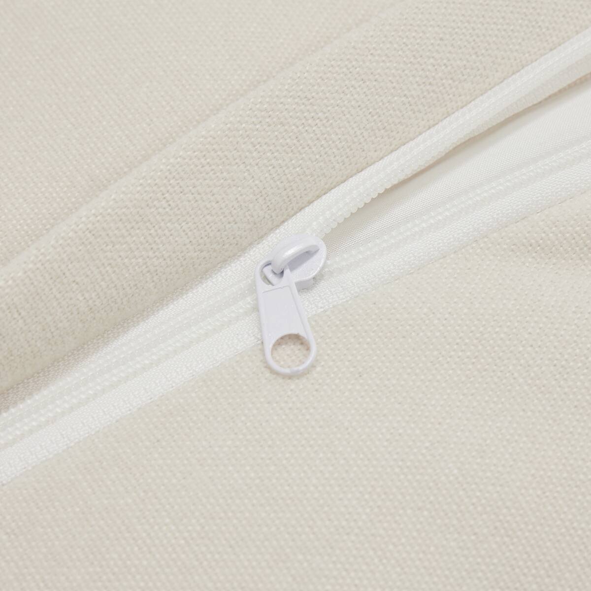 Alt View 6. Ropilly - Ropilly Cream Chenille Sofa Single Seat Sofa with Removable Covers and Pillow - Cream.