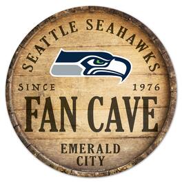 WinCraft - Seattle Seahawks 14'' Circular Wood Sign - Multicolor