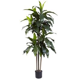 BreeBe - 5' Dracaena Plant w/58 Lvs UV Resistant(Indoor/Outdoor) - Green
