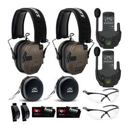 Walkers - Walker's Razor Slim Electronic Muff ULTIMATE RANGE BUNDLE, Dark Earth, 2 Pack - Green