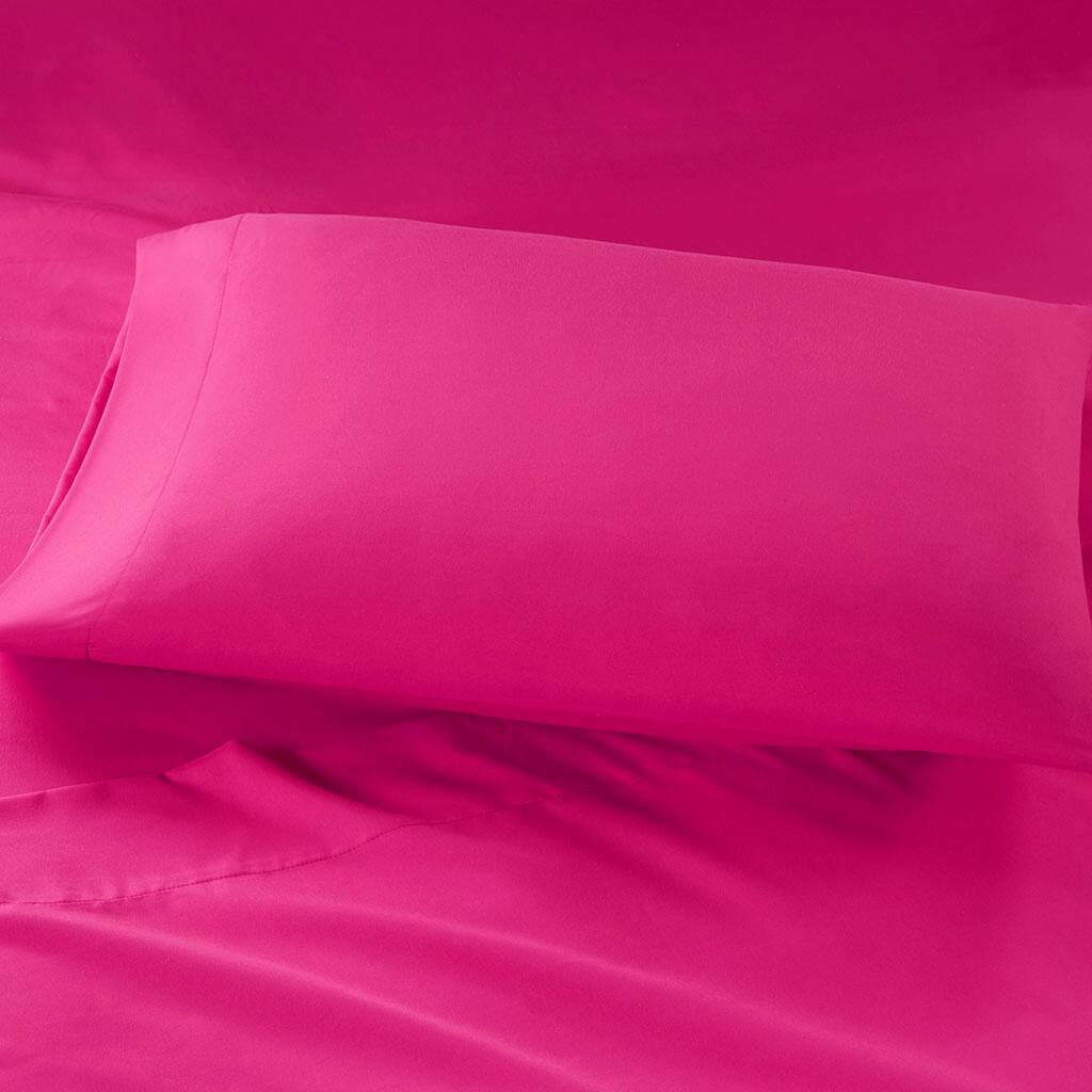 Alt View 1. Gracie Mills - Gracie Mills Ruby All-Season Microfiber Sheet Set with Side Pockets - Pink.