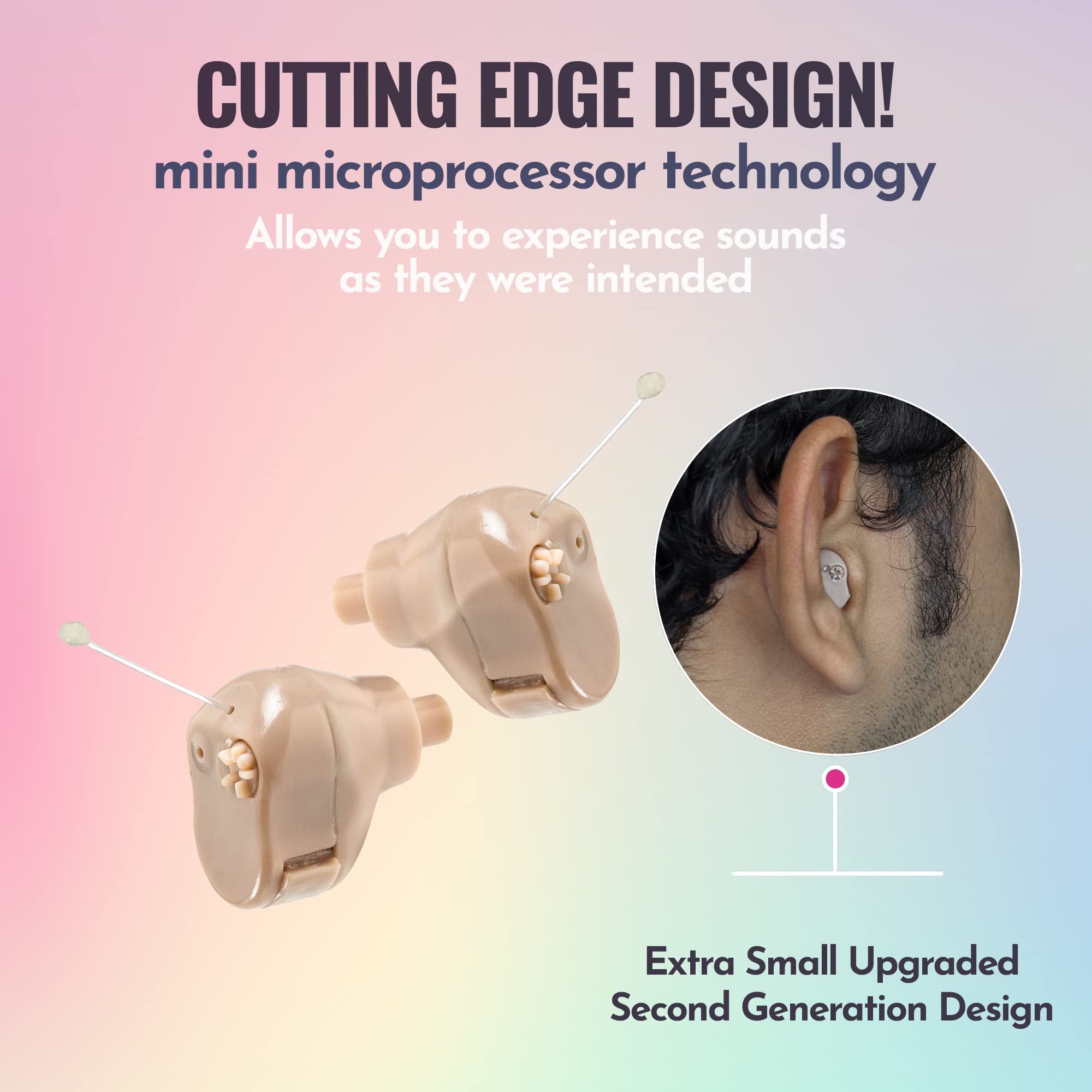 CUTTING EDGE DESIGN!  
mini microprocessor technology  
Allows you to experience sounds as they were intended  

Extra Small Upgraded Second Generation Design