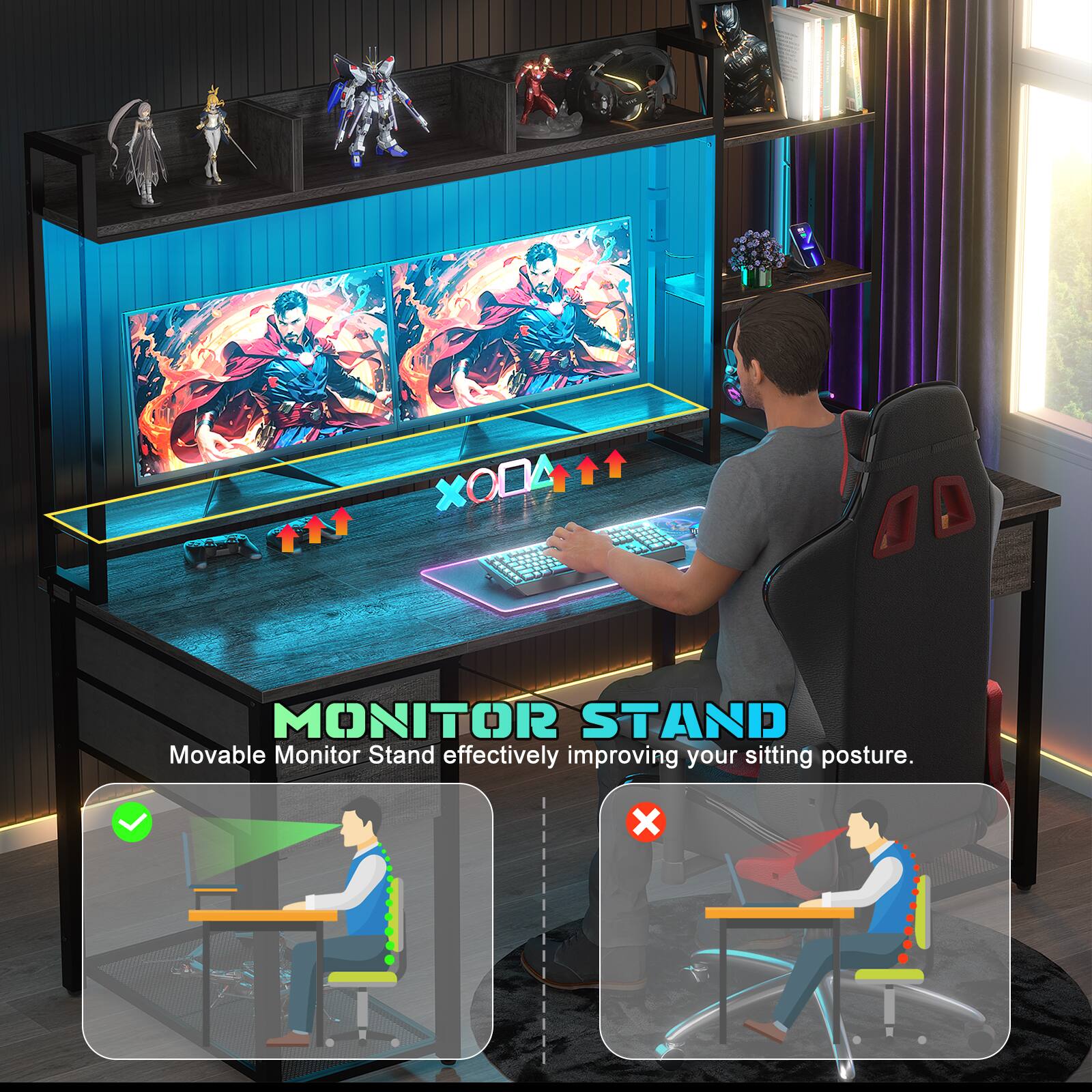 XOD MONITOR STAND  
Movable Monitor Stand effectively improving your sitting posture.