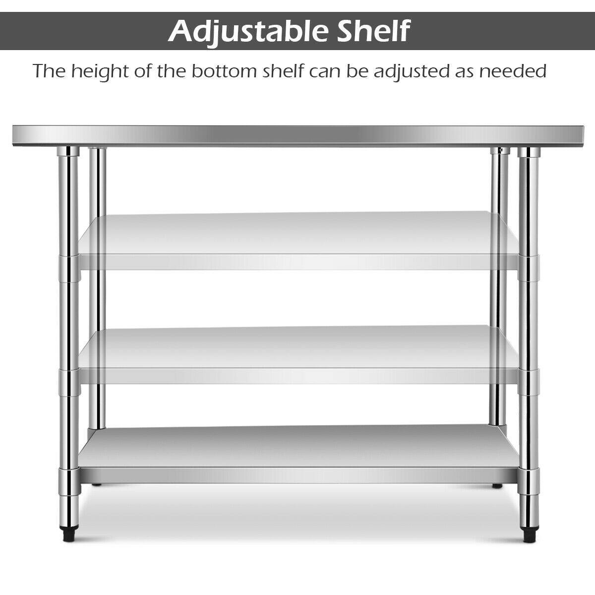 Adjustable Shelf  
The height of the bottom shelf can be adjusted as needed