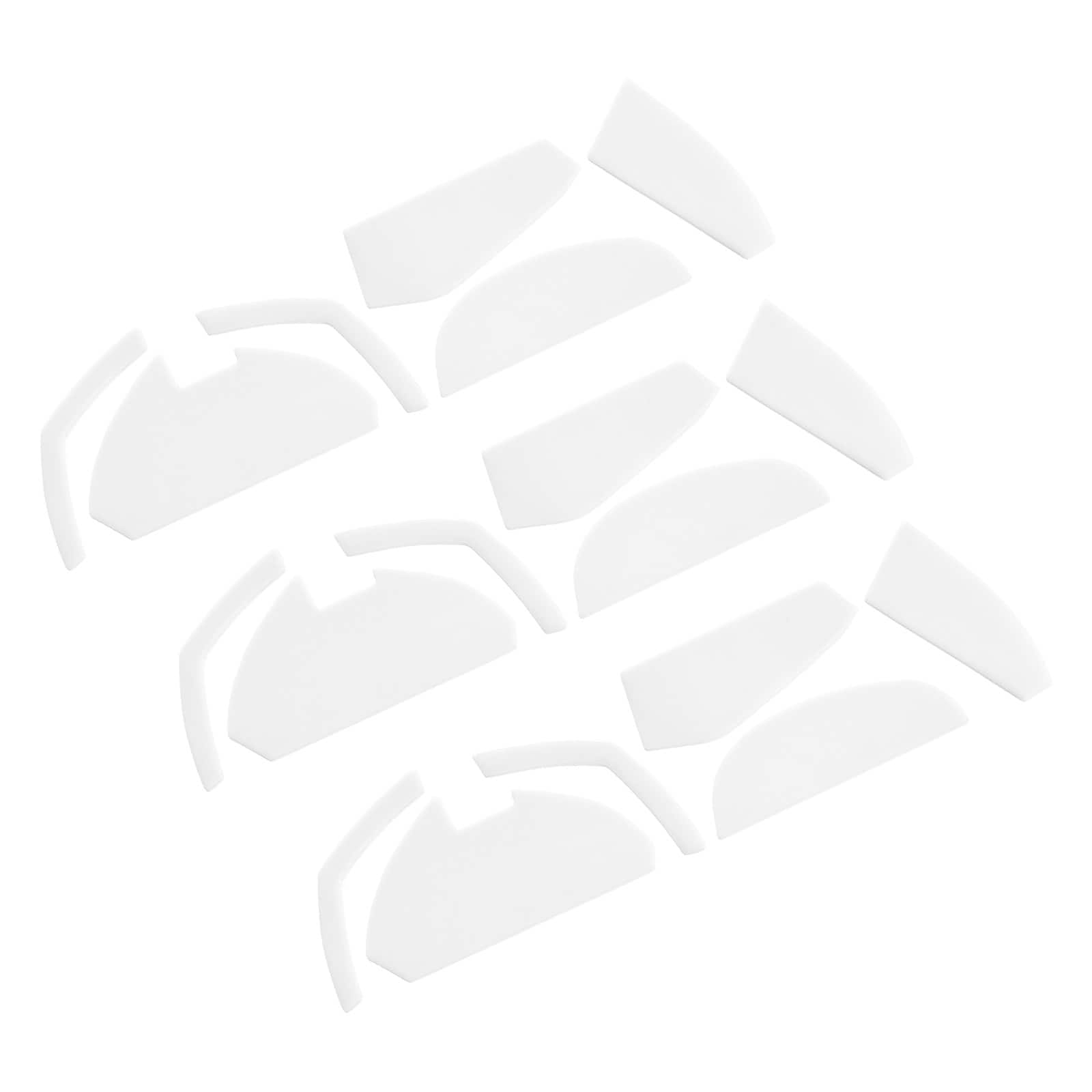 Unique Bargains - Rounded Curved Edges Mouse Feet Pads 1.0mm for G602 Gaming Mouse Feet Replacement 6pcs/3Set - White