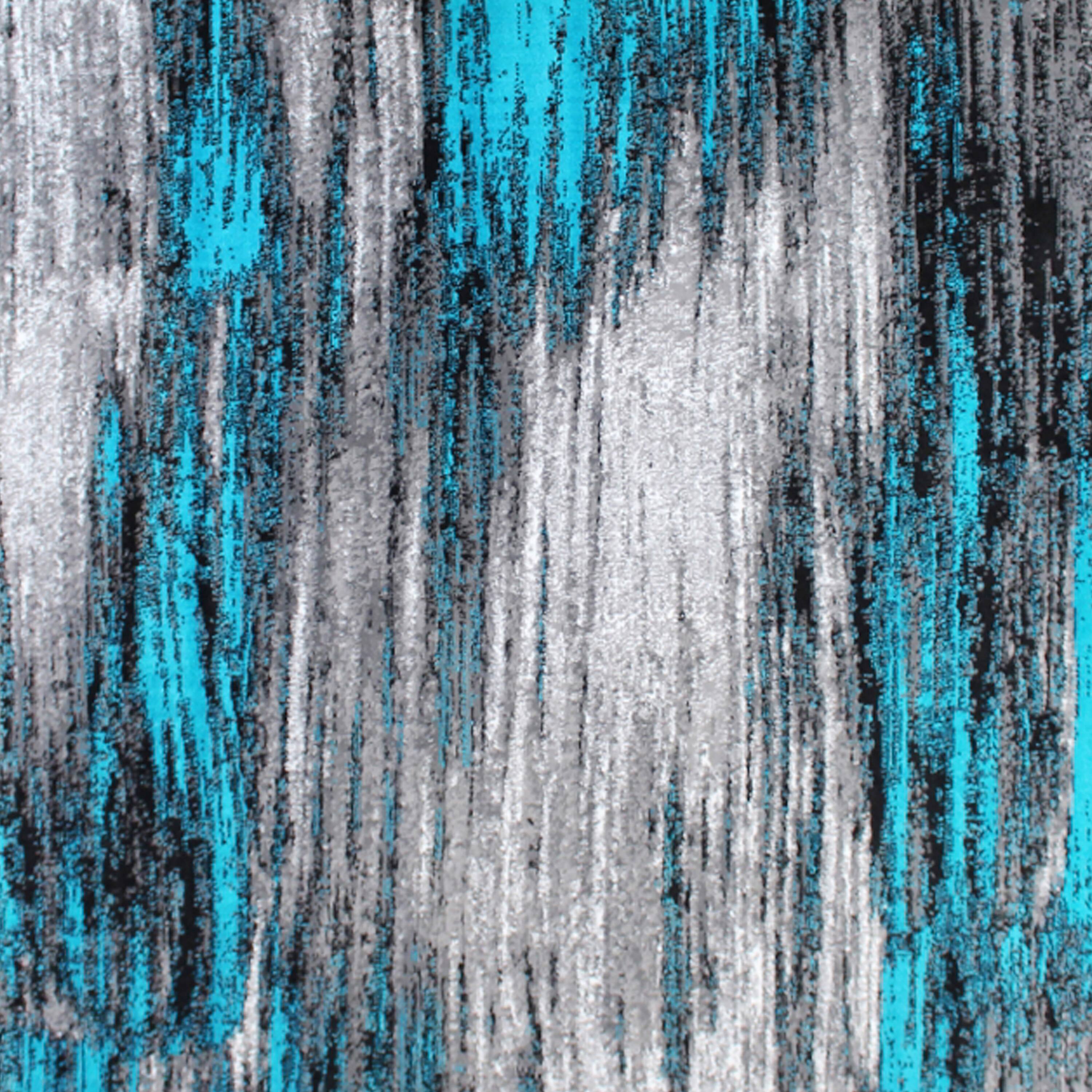 Alt View 5. Emma + Oliver - Oakland Ultra Soft Shaded Look Olefin Accent Rug with Natural Jute Backing - Turquoise.