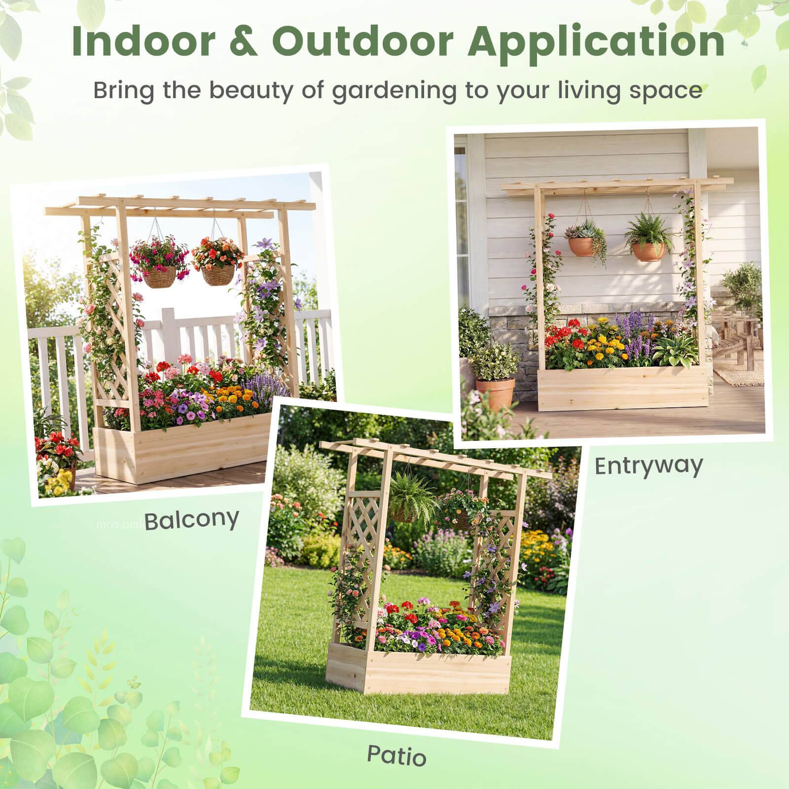 Indoor & Outdoor Application  
Bring the beauty of gardening to your living space  

Balcony  
Entryway  
Patio