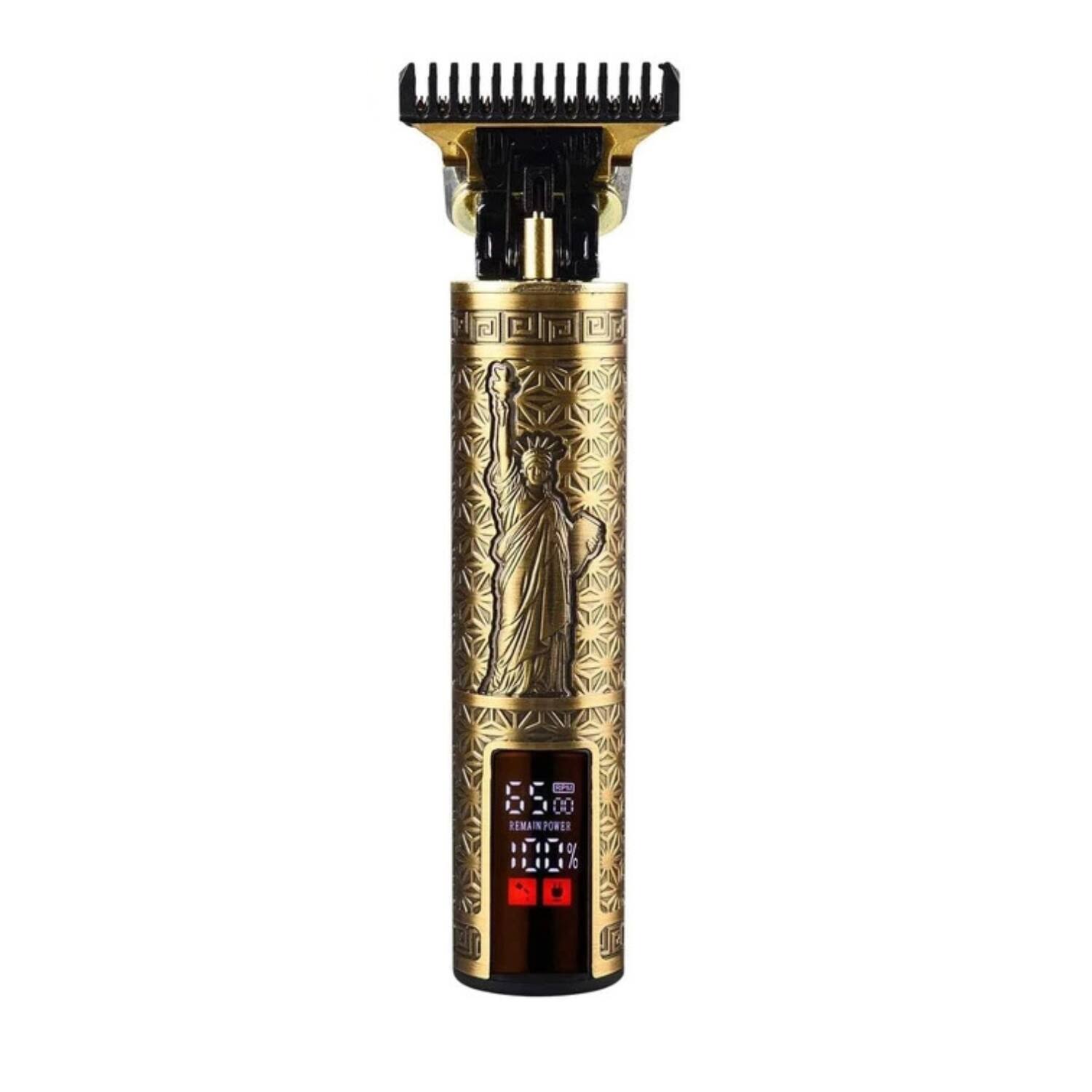 Stock Preferred - Cordless Beard Trimmer for Men with LED Display - Gold D